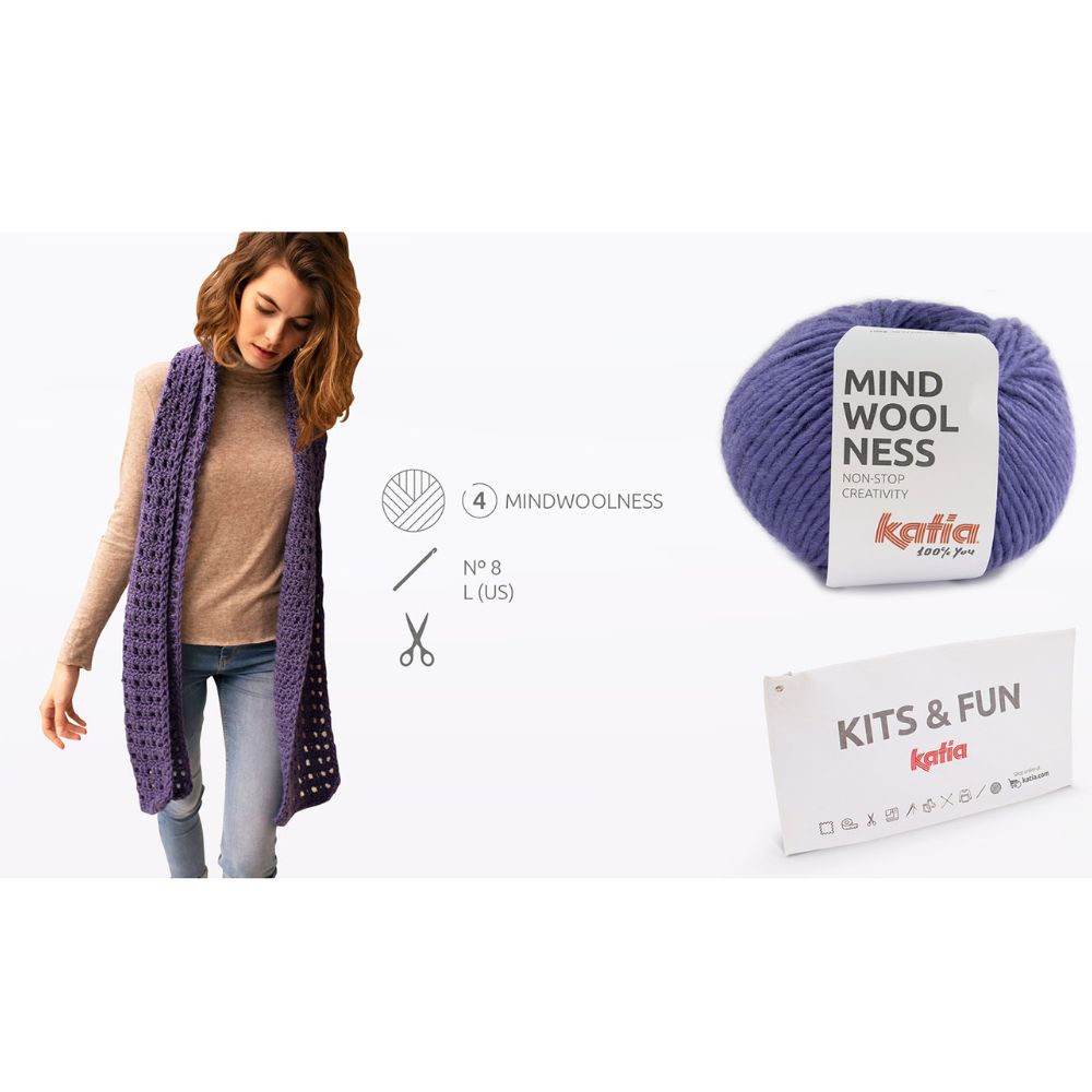 Kit Crochet Bufanda Elurra de Ameskeria - Imagen 2