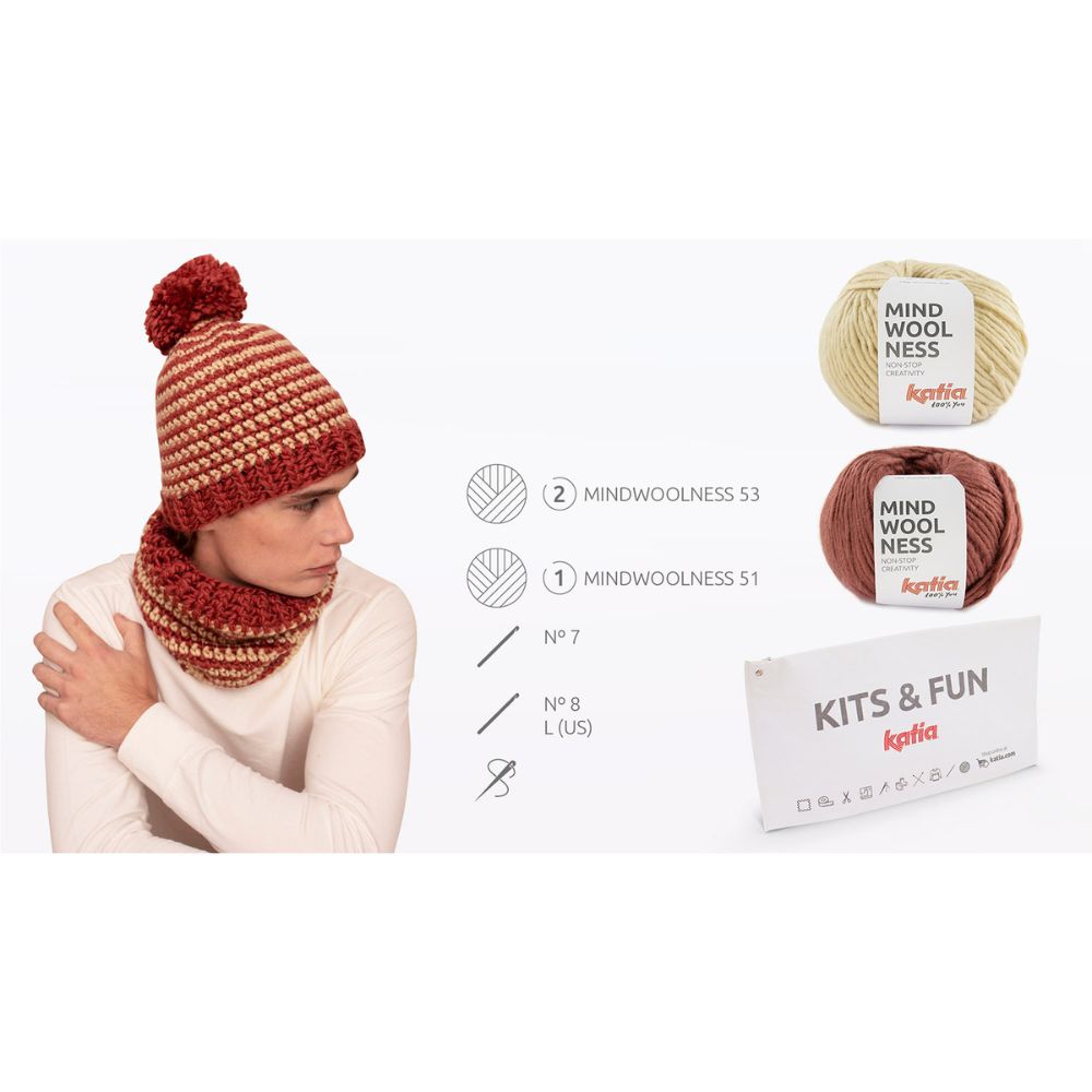 Kit Principiantes Gorro y Cuello a Crochet Vivac - Imagen 2