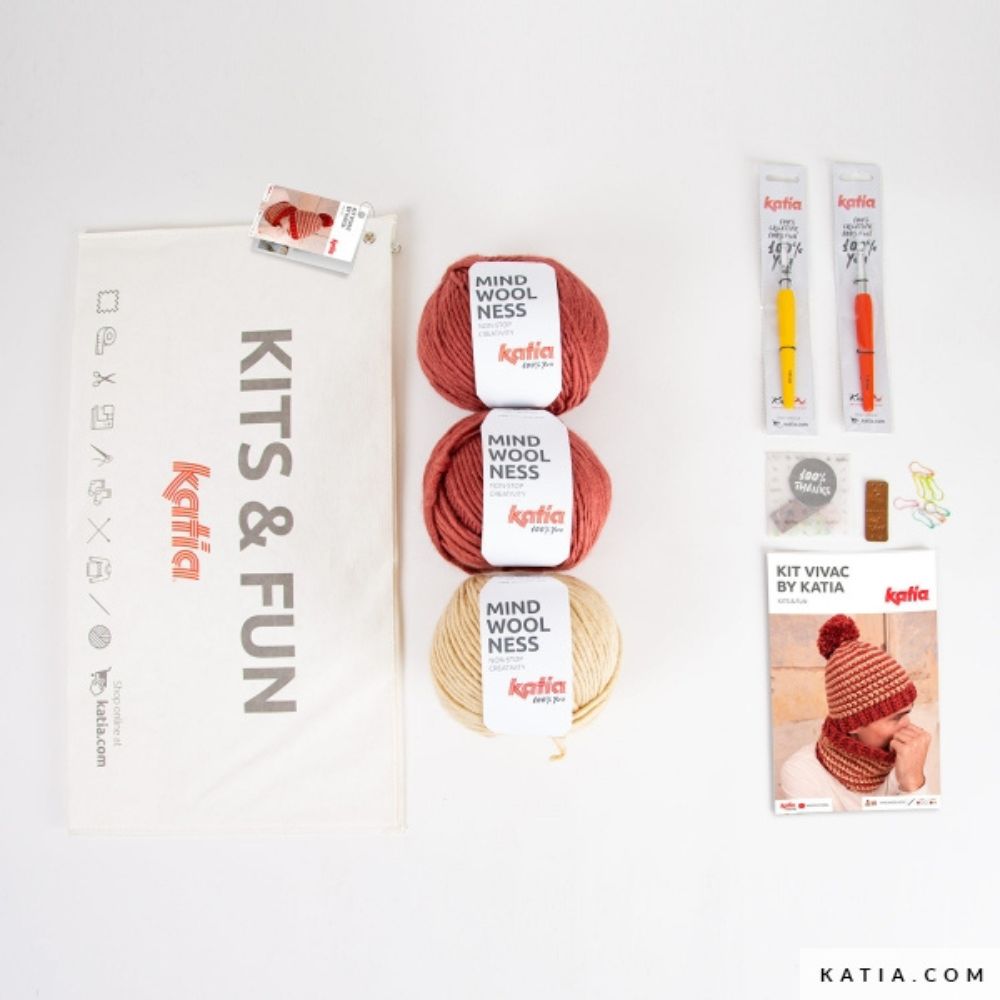 Kit Principiantes Gorro y Cuello a Crochet Vivac