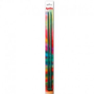 Agujas rectas de madera pulida 40 cm